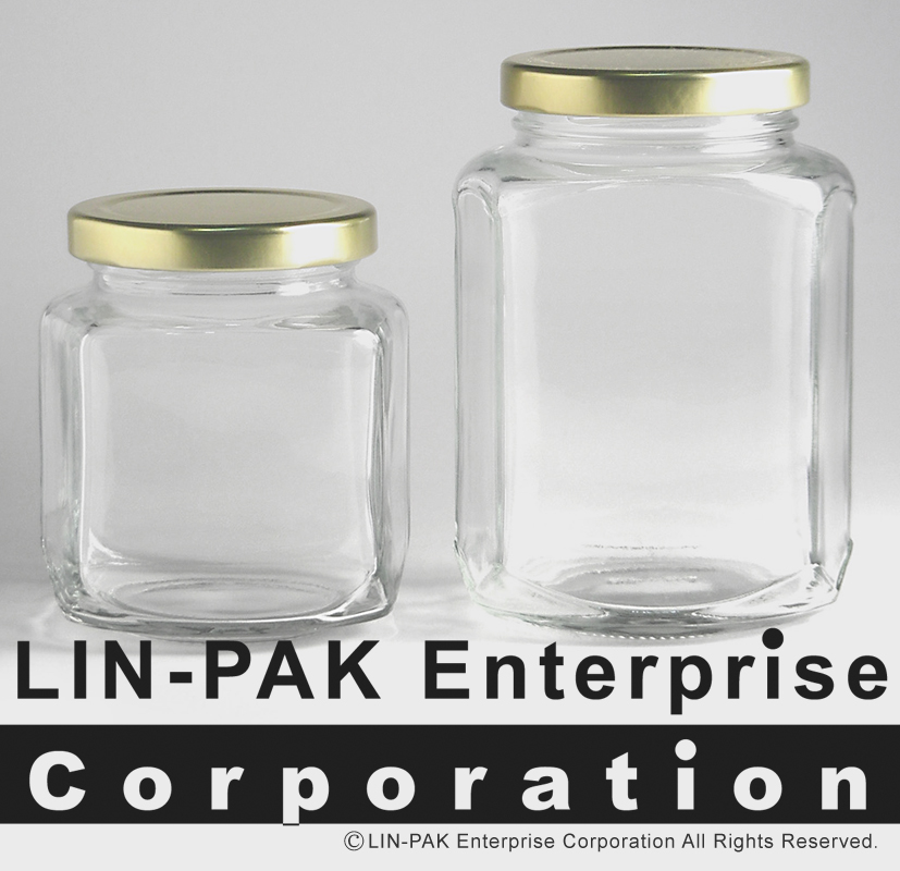 (250ml, 375ml) Flat hexagon glass jar with twist off metal cap